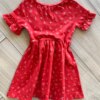 fernandaramoskids com br Vestido Infantil Feminino Curto Rodado Detalhe na Manga Vermelho2