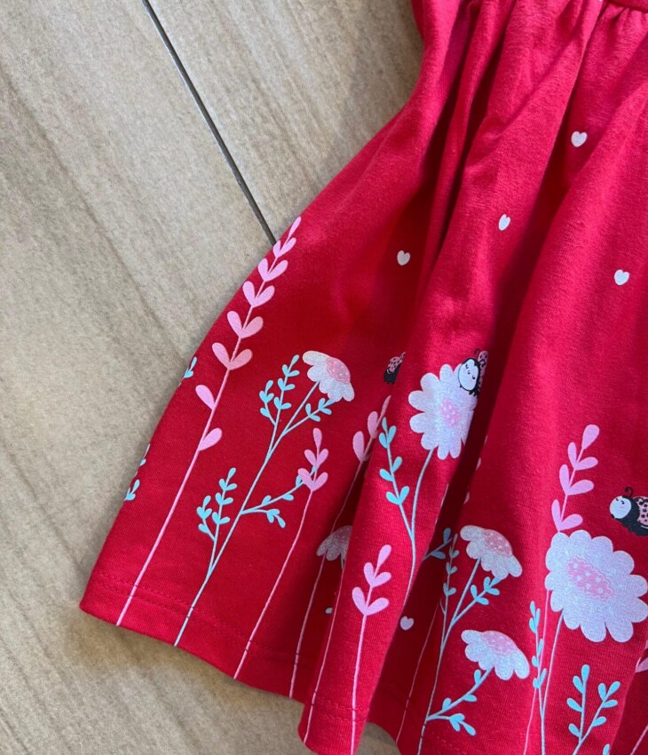 fernandaramoskids com br Vestido Infantil Feminino Curto Rodado Joaninha Vermelho1