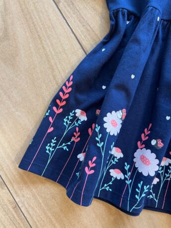 fernandaramoskids com br Vestido Infantil Feminino Curto Rodado Manga Curta Azul 1