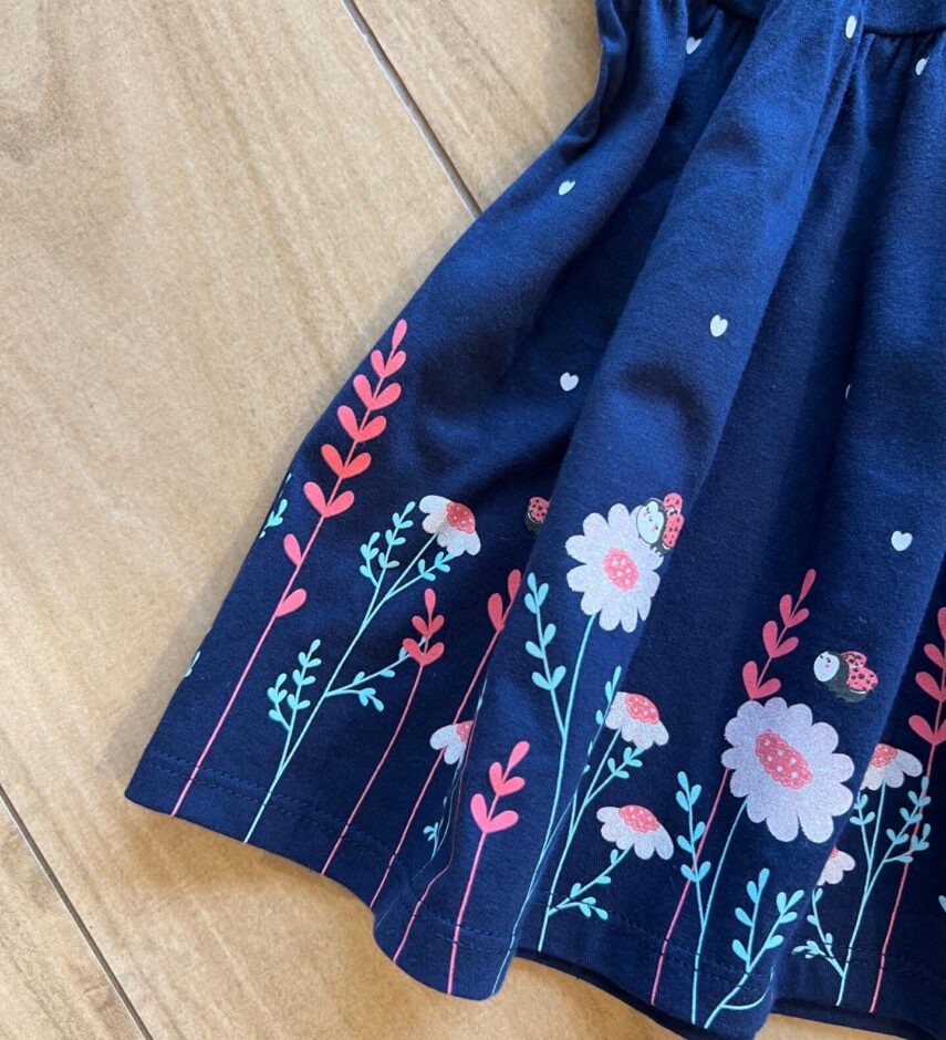 fernandaramoskids com br Vestido Infantil Feminino Curto Rodado Manga Curta Azul 1