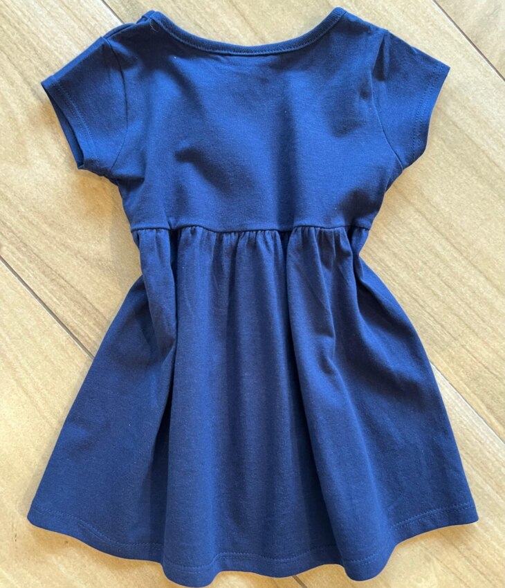 fernandaramoskids com br Vestido Infantil Feminino Curto Rodado Manga Curta Azul 2