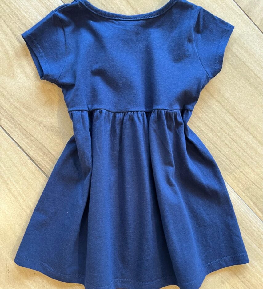 fernandaramoskids com br Vestido Infantil Feminino Curto Rodado Manga Curta Azul 2