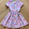 Vestido Infantil Feminino Curto Rodado Manga Curta Cachorrinho Fernanda Ramos Kids