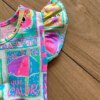 fernandaramoskids com br Vestido Infantil Feminino Curto Rodado Manga Curta Estampado Azul1