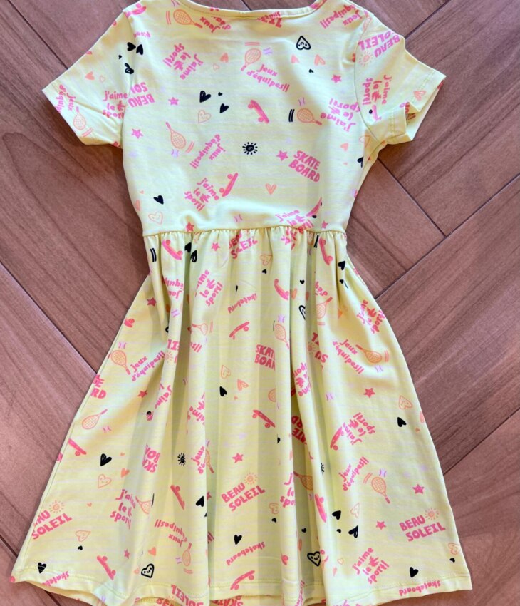 fernandaramoskids com br Vestido Infantil Feminino Curto Rodado Manga Curta Skate Board 1