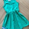 fernandaramoskids com br Vestido Infantil Feminino Curto Rodado Verde Bandeira 1