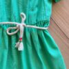 fernandaramoskids com br Vestido Infantil Feminino Curto Verde com Cordão 1