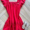 Vestido Infantil Feminino Curto Vermelho Fernanda Ramos Kids