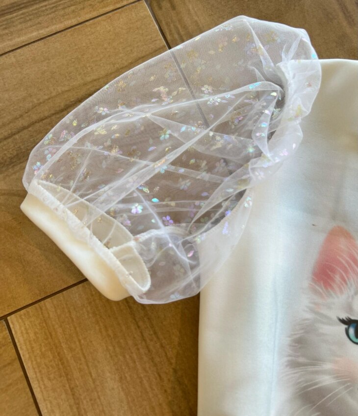 fernandaramoskids com br Vestido Infantil Feminino em Fly Tech Estampado Off White1