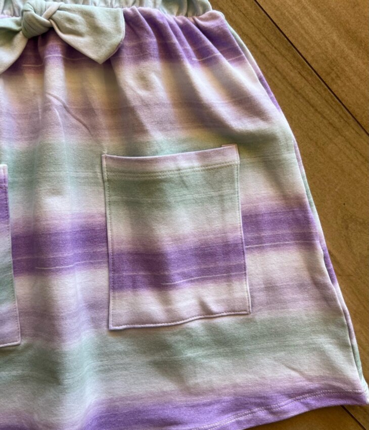 fernandaramoskids com br Vestido Infantil Feminino Estampa com Bolsos Bicolor 1