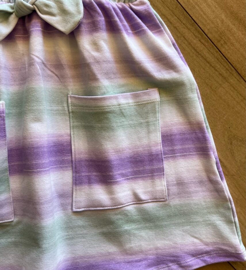 fernandaramoskids com br Vestido Infantil Feminino Estampa com Bolsos Bicolor 1