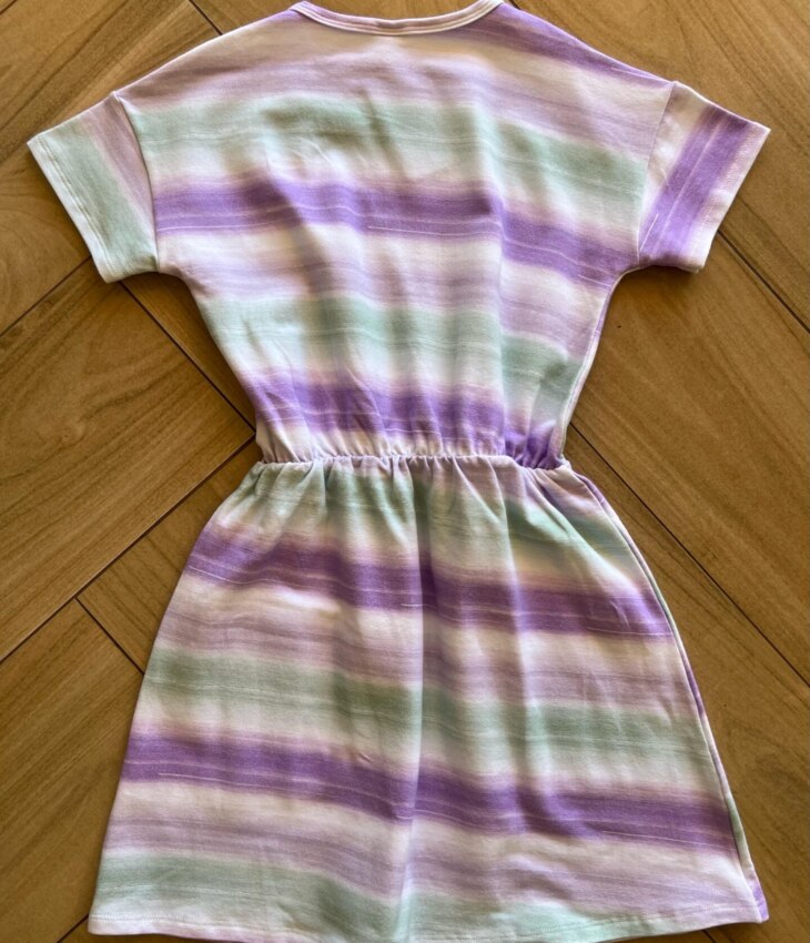 fernandaramoskids com br Vestido Infantil Feminino Estampa com Bolsos Bicolor 2