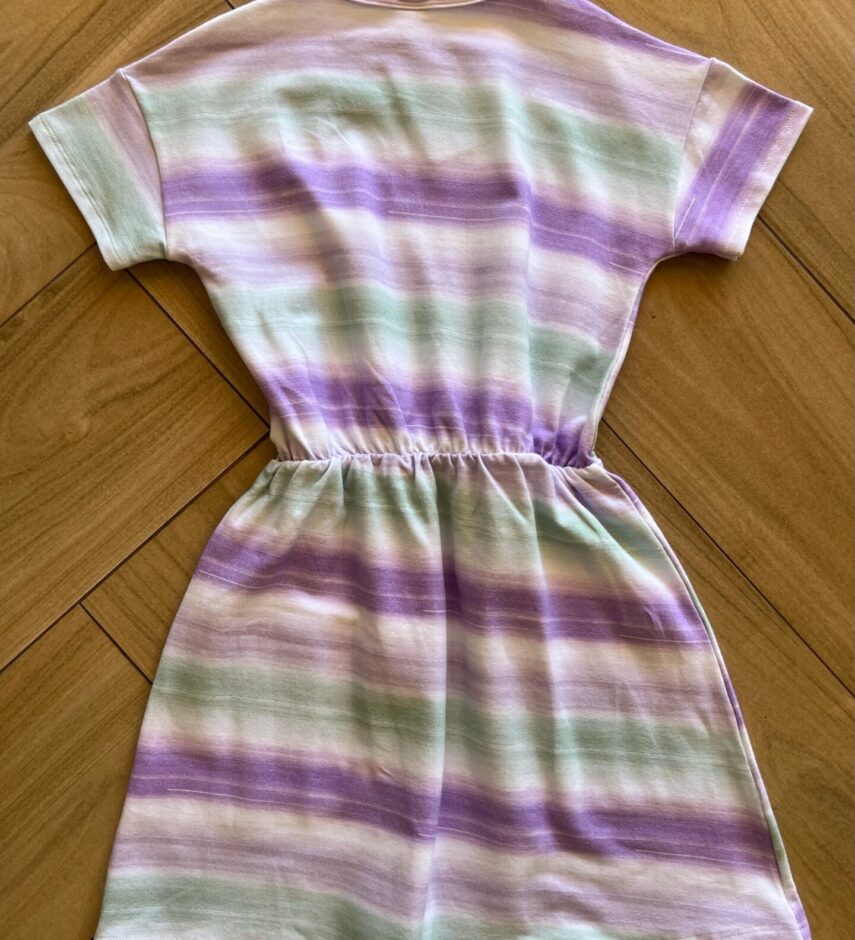 fernandaramoskids com br Vestido Infantil Feminino Estampa com Bolsos Bicolor 2