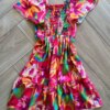 fernandaramoskids com br Vestido Infantil Feminino Estampado Fundo Rosa 2