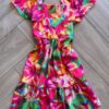 Vestido Infantil Feminino Estampado Fundo Rosa Fernanda Ramos Kids