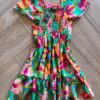 fernandaramoskids com br Vestido Infantil Feminino Estampado Fundo Verde 1