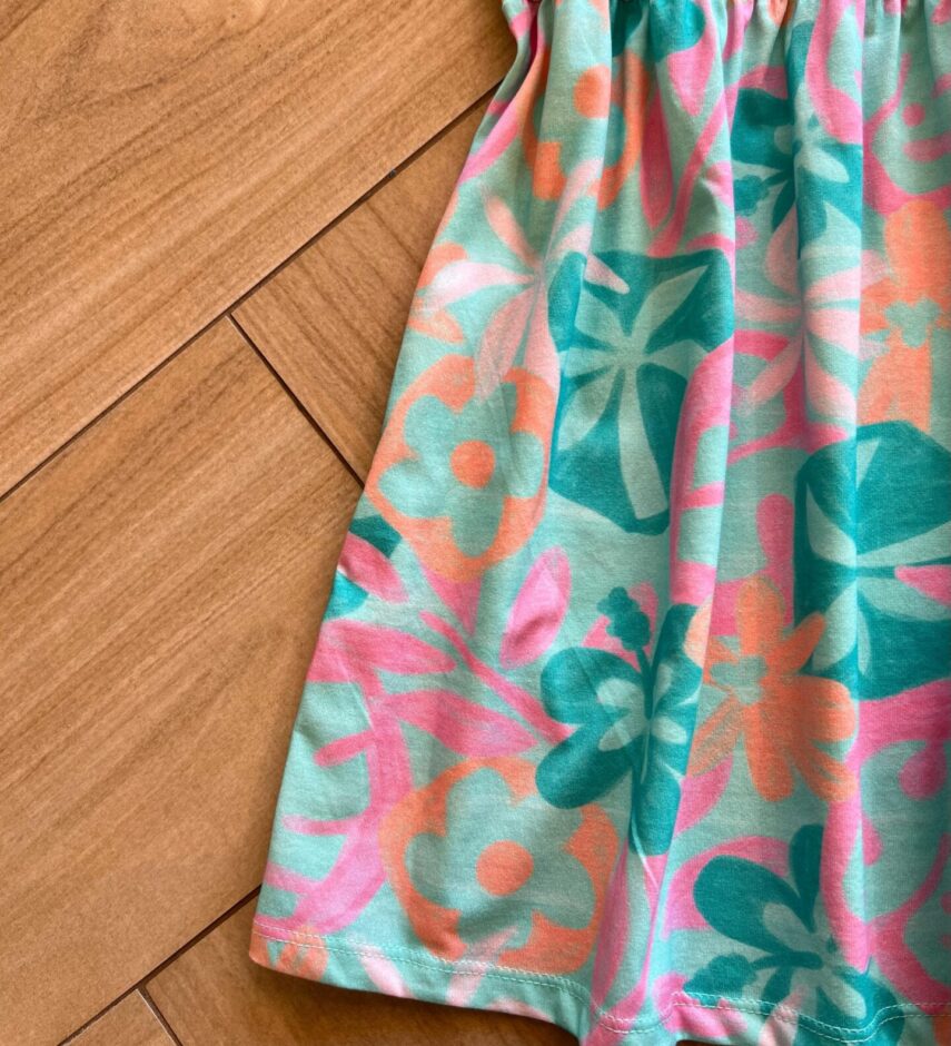 fernandaramoskids com br Vestido Infantil Feminino Estampado Fundo Verde Água 1