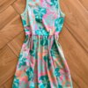 fernandaramoskids com br Vestido Infantil Feminino Estampado Fundo Verde Água 2