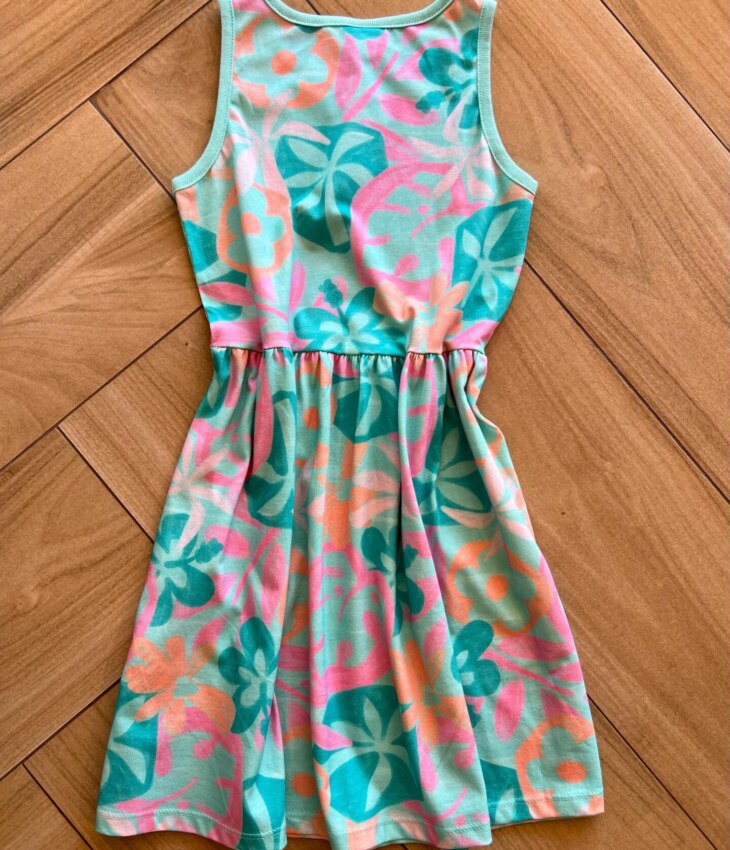 fernandaramoskids com br Vestido Infantil Feminino Estampado Fundo Verde Água 2