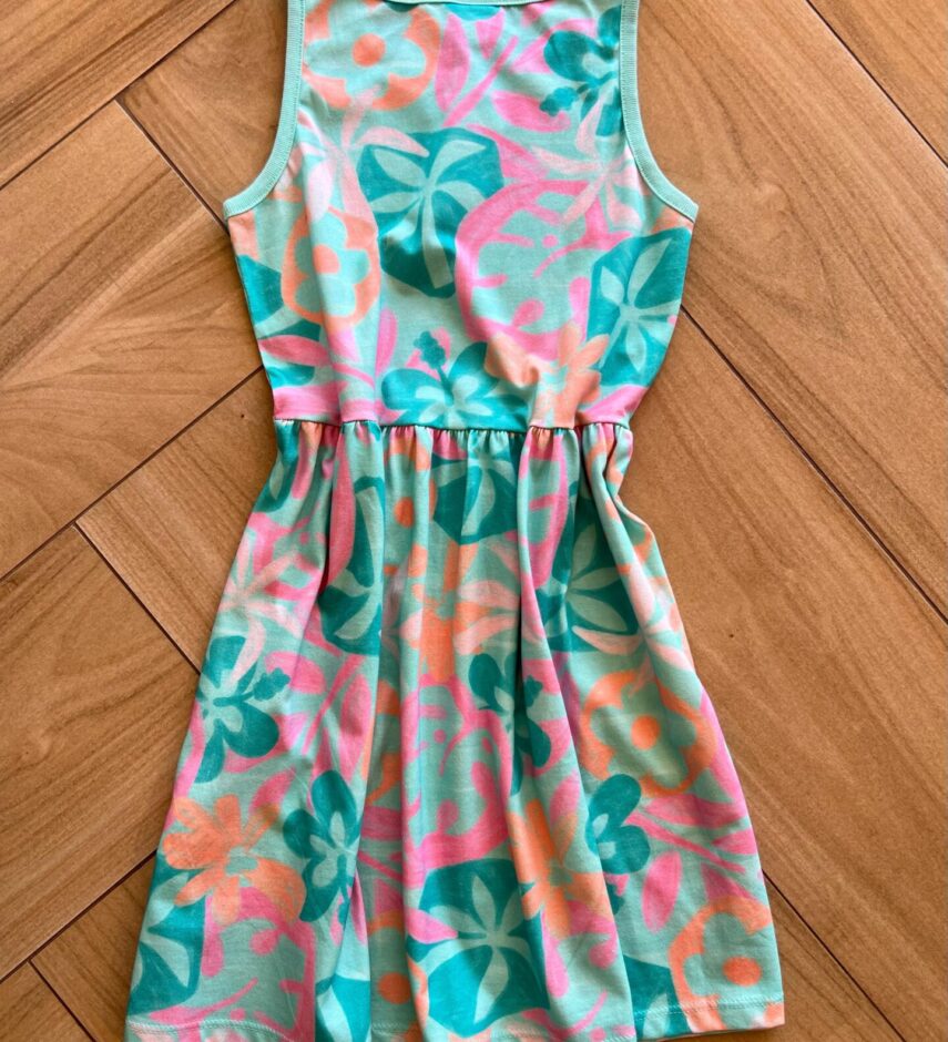 fernandaramoskids com br Vestido Infantil Feminino Estampado Fundo Verde Água 2