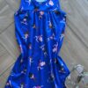 Vestido Infantil Feminino Evase Estampado Bailarinas Azul Fernanda Ramos Kids