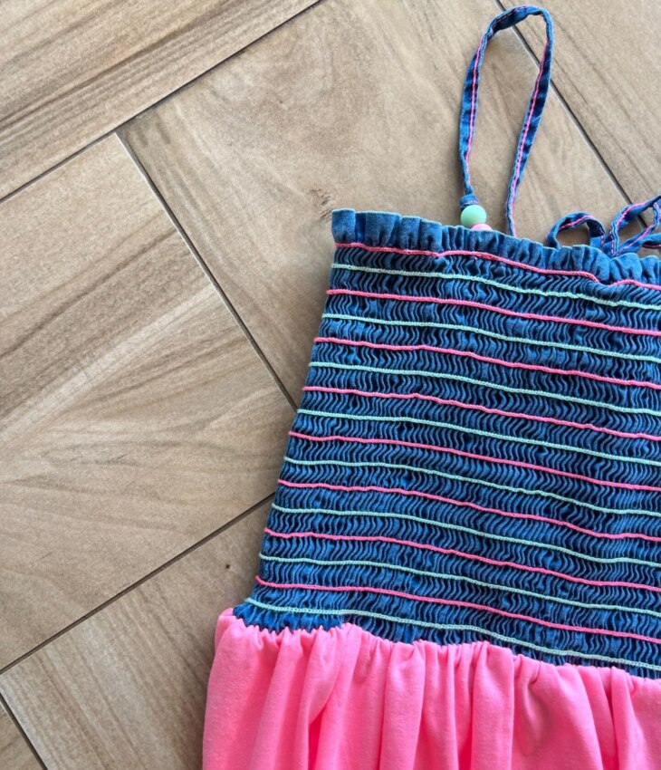 fernandaramoskids com br Vestido Infantil Feminino Lastax no Busto e Amarração Colorido1