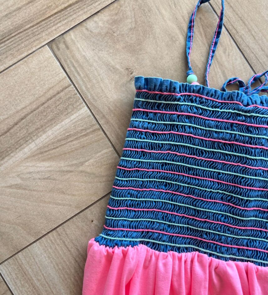fernandaramoskids com br Vestido Infantil Feminino Lastax no Busto e Amarração Colorido1
