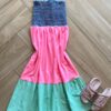 Vestido Infantil Feminino Lastax no Busto e Amarração Colorido Fernanda Ramos Kids