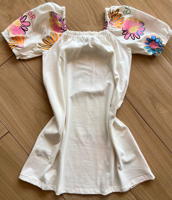 fernandaramoskids com br Vestido Infantil Feminino Manga Curta Bem Me Quer Marfim2