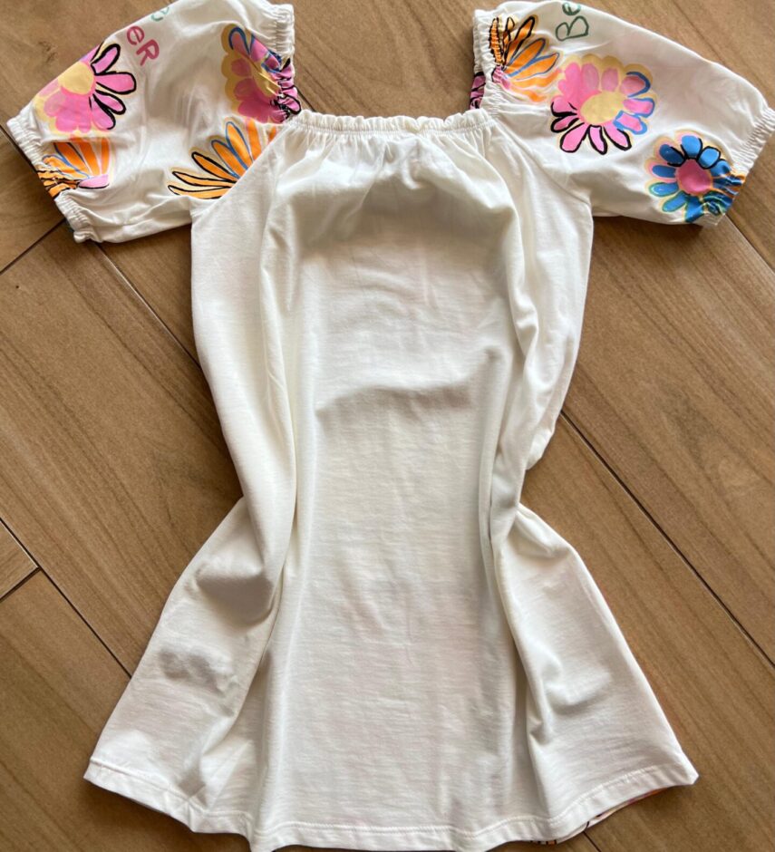fernandaramoskids com br Vestido Infantil Feminino Manga Curta Bem Me Quer Marfim2