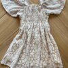 Vestido Infantil Feminino Manga Curta Bordado Areia Fernanda Ramos Kids
