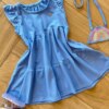 fernandaramoskids com br Vestido Infantil Feminino Manga Curta com Bolsinha Arco Íris 1