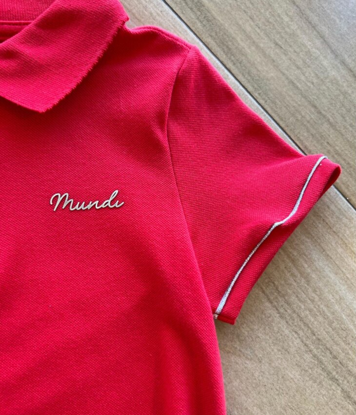 fernandaramoskids com br Vestido Infantil Feminino Manga Curta com Gola Vermelho1