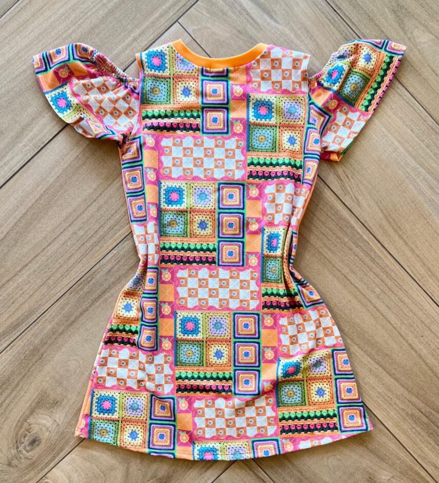 fernandaramoskids com br Vestido Infantil Feminino Manga Curta Gatinha Estilosa 2