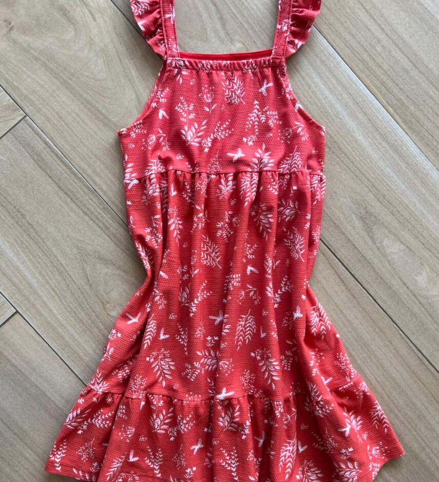 fernandaramoskids com br Vestido Infantil Feminino Alça Babado Vermelho 2