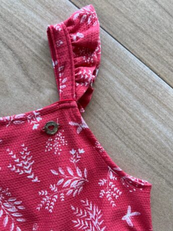 fernandaramoskids com br Vestido Infantil Feminino Alça Babado Vermelho 1