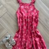 Vestido Infantil Feminino Alça Babado Vermelho Fernanda Ramos Kids