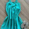 Vestido Infantil Feminino Midi com Alçinha Verde Fernanda Ramos Kids