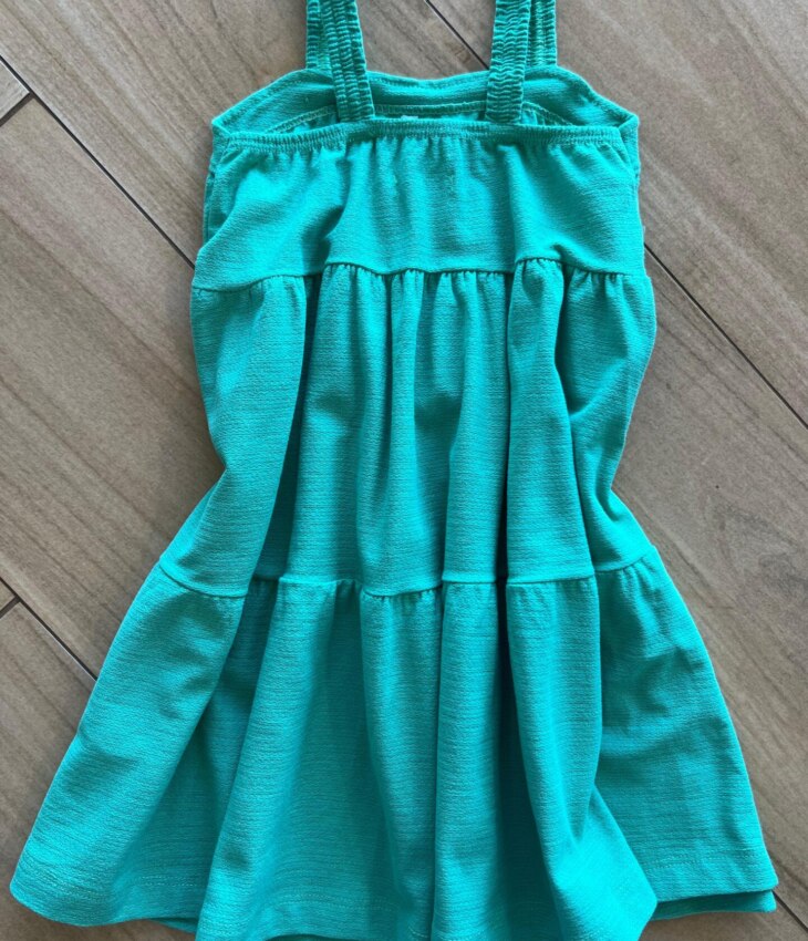 fernandaramoskids com br Vestido Infantil Feminino Midi com Alçinha Verde2