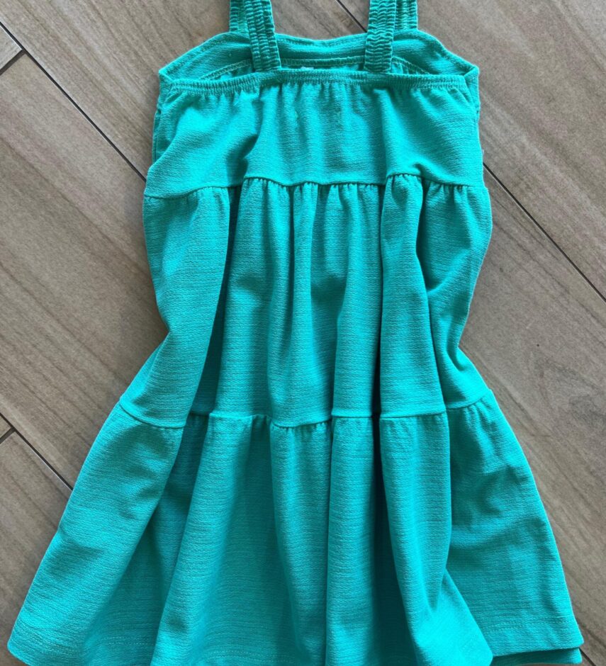 fernandaramoskids com br Vestido Infantil Feminino Midi com Alçinha Verde2