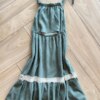 fernandaramoskids com br Vestido Infantil Feminino Midi com Amarrção na Alça Verde Oliva2
