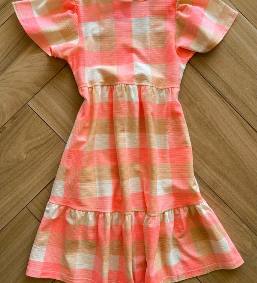 fernandaramoskids com br Vestido Infantil Feminino Midi Xadrez com Amarração2