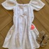 Vestido Infantil Feminino Off White Lese Fernanda Ramos Kids