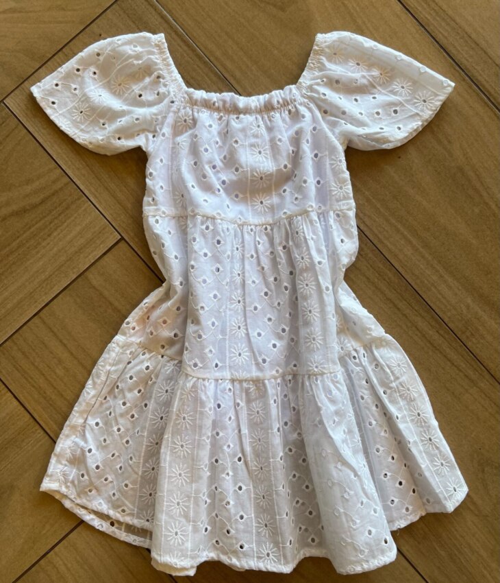 fernandaramoskids com br Vestido Infantil Feminino Off White Lese 2