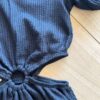 fernandaramoskids com br Vestido Infantil Feminino Preto Canelado 1