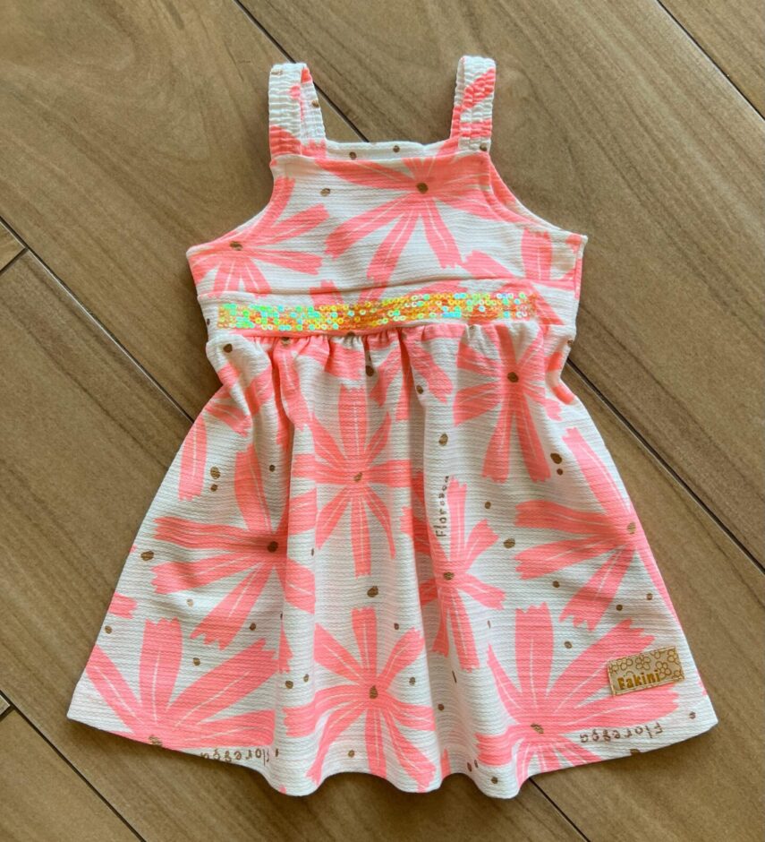Vestido Infantil Feminino Rodado Alça Fina Detalhe em Lantejola Fernanda Ramos Kids