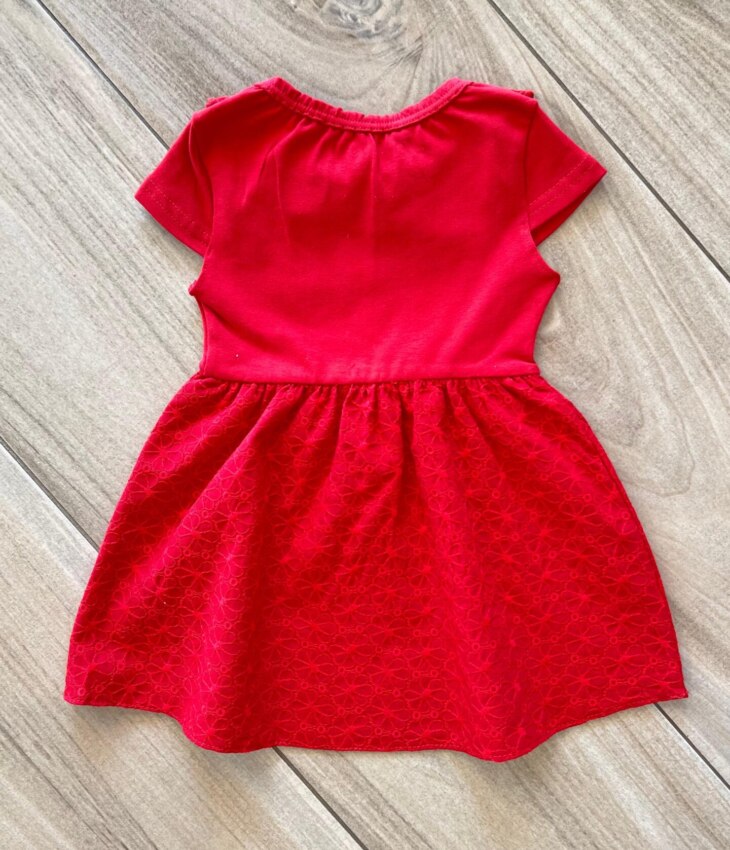 fernandaramoskids com br Vestido Infantil Feminino Rodado com Bordado Vermelho2