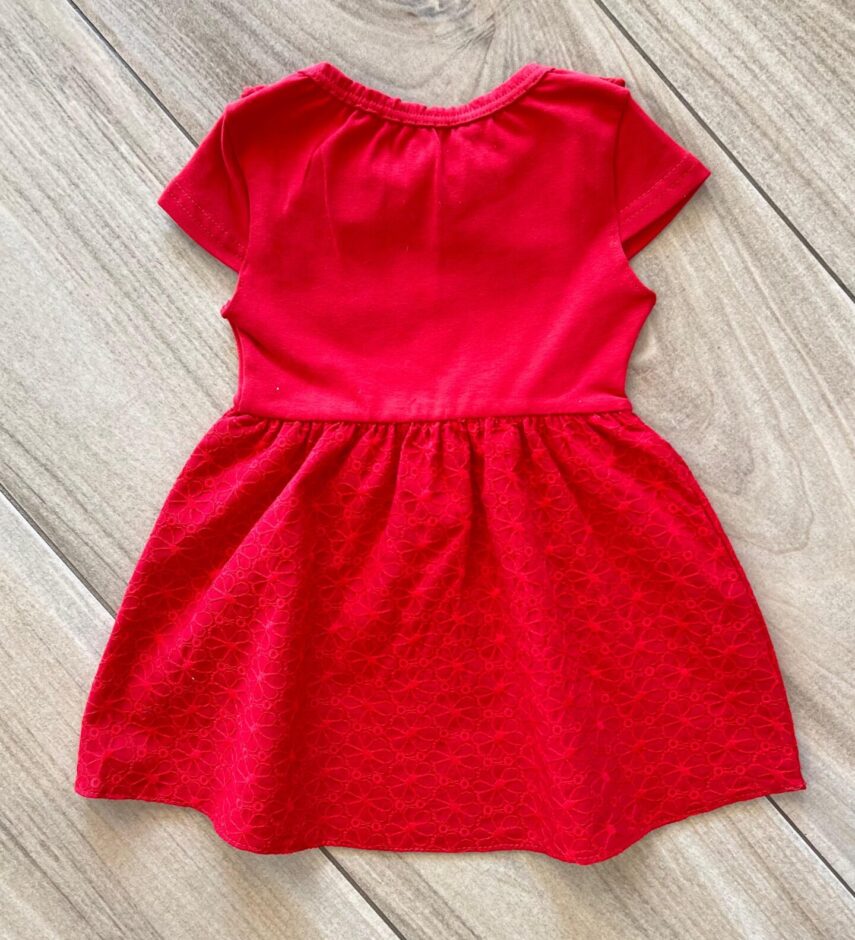 fernandaramoskids com br Vestido Infantil Feminino Rodado com Bordado Vermelho2