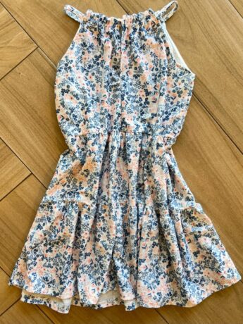 Vestido Infantil Feminino Rodado com Botão Estampado Fernanda Ramos Kids
