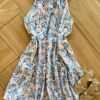 Vestido Infantil Feminino Rodado com Botão Estampado Fernanda Ramos Kids